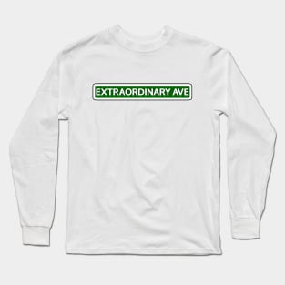 Extraordinary Ave Street Sign Long Sleeve T-Shirt